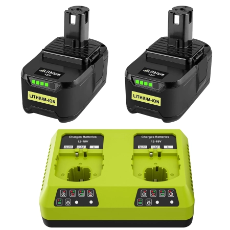 Zestaw 2x Akumulator 18V 5.5Ah + Ładowarka P118 Kompatybilny z Ryobi One+