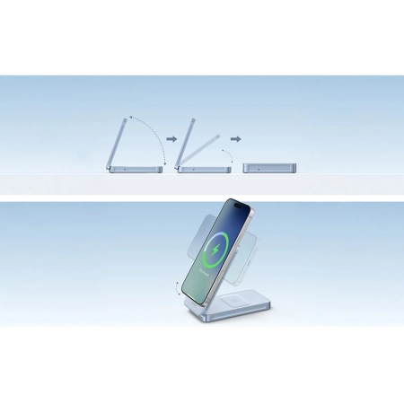 Ugreen MagSafe szybka ładowarka indukcyjna 2w1 Qi2 25W iPhone Watch AirPods