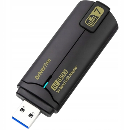KARTA SIECIOWA ADAPTER WiFi 7 6E BE6500 TRI-BAND 6GHz ANTENY 6500Mb/s WPA3