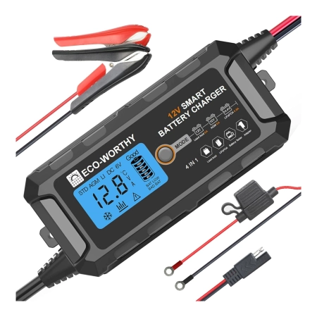 ECO-WORTHY EPA1205L Ładowarka akumulatorów  LiFePO4 12V 5A do samochodu