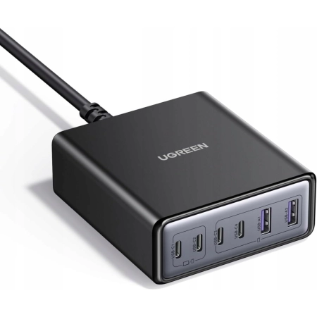 UGREEN Ładowarka USB C 100 W, 6-portowa stacja ładująca, 65 W