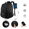 Plecak na laptop 17 cali 50 l USB wodoodporny czarny LIWAG