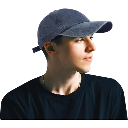 Czapka Aomig Dad Cap Denim Granatowa 100% bawełna regulowana oddychająca