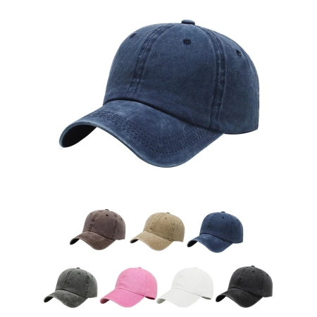 Czapka Aomig Dad Cap Denim Granatowa 100% bawełna regulowana oddychająca