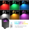 4x UKING ZQ01528 108 W LED PAR RGBWA+UV z akumulatorem i DMX