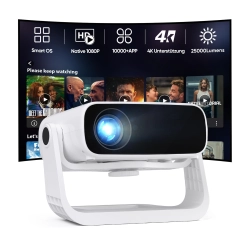 Projektor WIELIO Full HD 1080P 4K WiFi Bluetooth 5.2 Cichy 30dB 120°