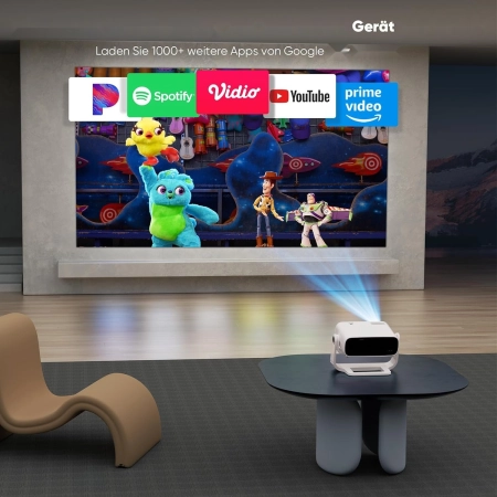 Projektor WIELIO Full HD 1080P 4K WiFi Bluetooth 5.2 Cichy 30dB 120°