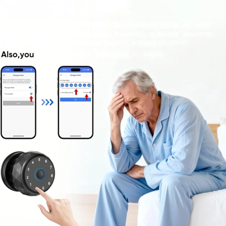 Gałka RB Intelligent Lock MYPIN Blokada odcisków Biometria