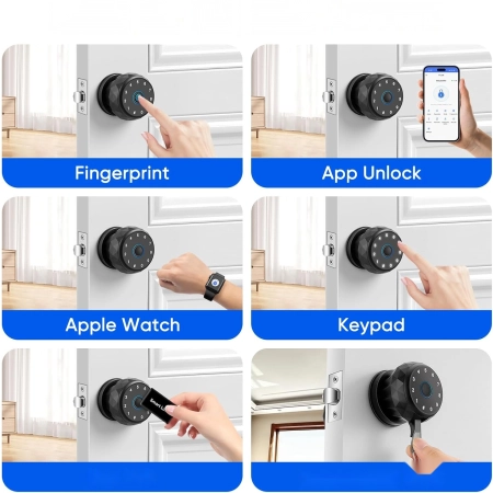 Gałka RB Intelligent Lock MYPIN Blokada odcisków Biometria
