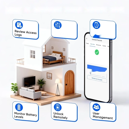 Gałka RB Intelligent Lock MYPIN Blokada odcisków Biometria