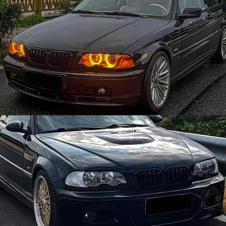 Nerka BMW E46 kratka chłodnicy czarna pasuje do serii 3 A347