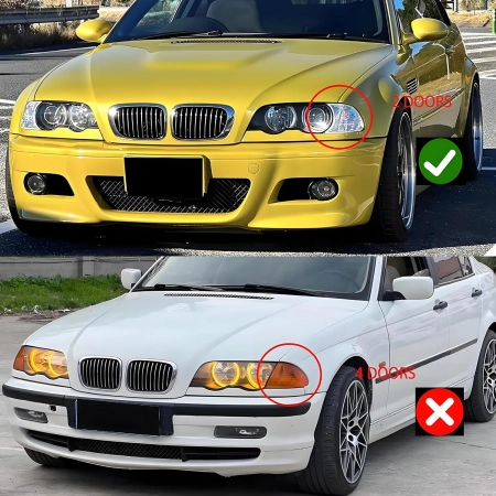Nerka BMW E46 kratka chłodnicy czarna pasuje do serii 3 A347