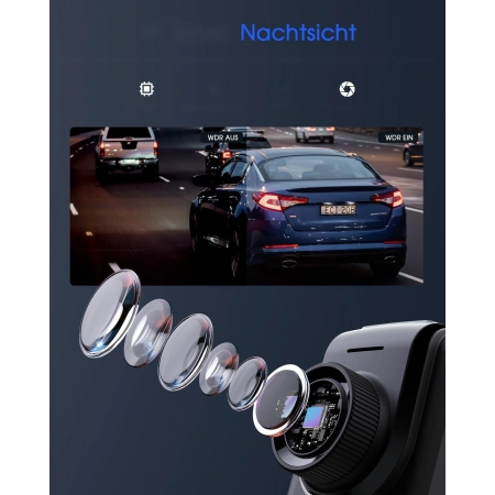 Kamera Samochodowa Avylet 2K WiFi GPS IPS 150 WDR Night Vision