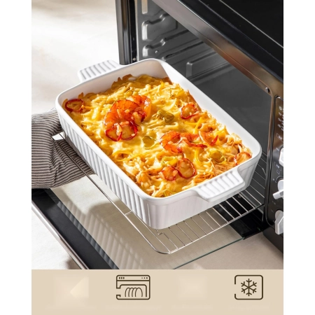Forma Do Pieczenia Porcelanowa 33x23x8 Cm 4.2L Uchwytami