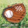 LeapBeast Prawa ręka rękawice baseballowe – rękawice softball z piłką, dla