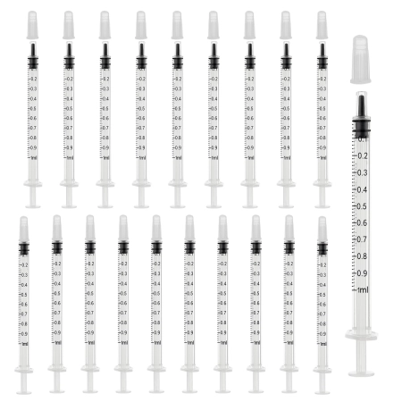 100 SZTUK STRZYKAWEK 1 ML STRZYKAWKI Z SIARĄ BEZ IGŁY 100 SZTUK STRZYKAWEK
