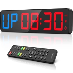 Timer ANJANK do ćwiczeń fitness cyfrowy zegar ścienny LED 16,5 cala