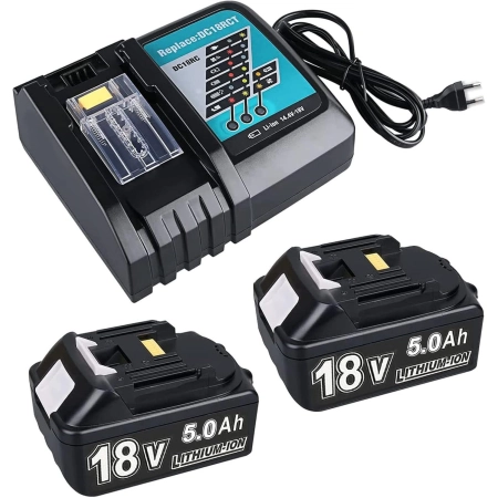 2 sztuki Akumulator 18V Zamienny Makita DC18RC 5Ah z ładowarką 3A komplet