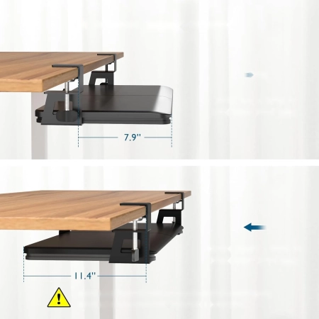 Taca Na Klawiaturę BONTEC Z Zaciskiem C 650 x 300 mm Pod Biurko