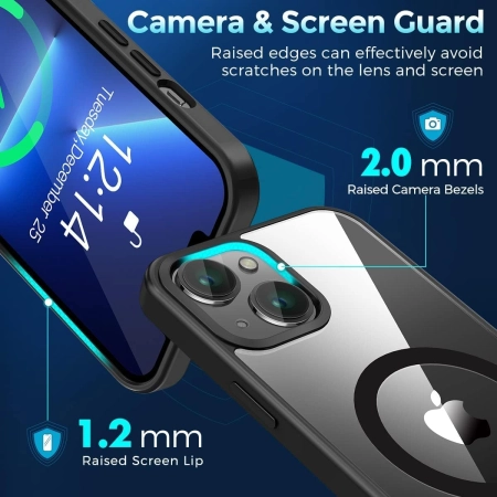 Etui ochronne Colala do iPhone 15 przezroczyste magnetyczne smukłe