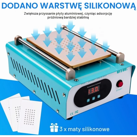 Płyta grzewcza DevinLVD niebieska 3 silikonowe podkładki