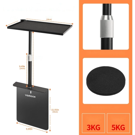 Uchwyt projektora VEXNOOK 24-41 cm regulowany do łóżka sofy z tacą