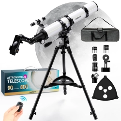 Teleskop NACATIN 80090 800 mm Do Astrofotografii i Obserwacji Kosmosu