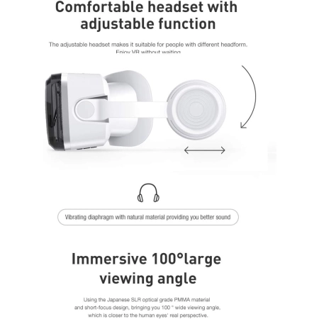 Shinecon OKULARY VR 3D DO TELEFONU BLUETOOTH GOGLE WIRTUALNE