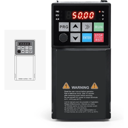 PRZEMIENNIK CZĘSTOTLIWOŚCI 2.2KW 3 FAZOWY AC380V VFD TRUDNOPALNY