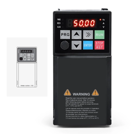 PRZEMIENNIK CZĘSTOTLIWOŚCI 2.2KW 3 FAZOWY AC380V VFD TRUDNOPALNY