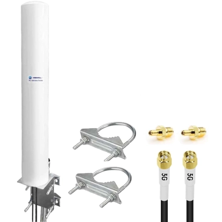 Maswell 5G 4G WiFi 6 Zewnętrzna antena 2X2 MIMO Omni Full Band 700-6000 MHz