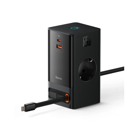 BASEUS ŁADOWARKA LISTWA ZASILAJĄCA ZASILACZ AC 230V 4x USB USB-C PD 65W