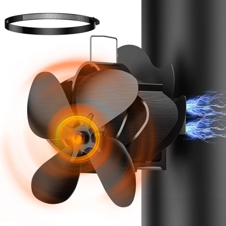WENTYLATOR KOMINKOWY GRZEWCZY zasilany ciepłem termoelektryczny magnetyczny