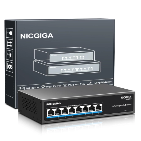 NICGIGA GS0800P SWITCH POE 8x GIGABIT 120W RJ45