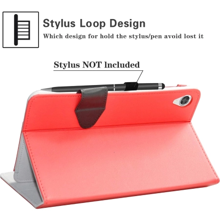 Etui LiuShan Lenovo Tab M8 FHD czerwone skóra PU 8-calowy odłączana