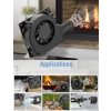 Wentylator Wathai 230V 120mm turbina z regulatorem do pieca i grilla