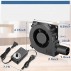 Wentylator Wathai 230V 120mm turbina z regulatorem do pieca i grilla