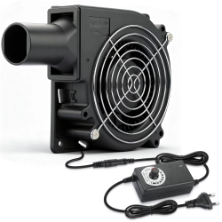 Wentylator Wathai 230V 120mm turbina z regulatorem do pieca i grilla