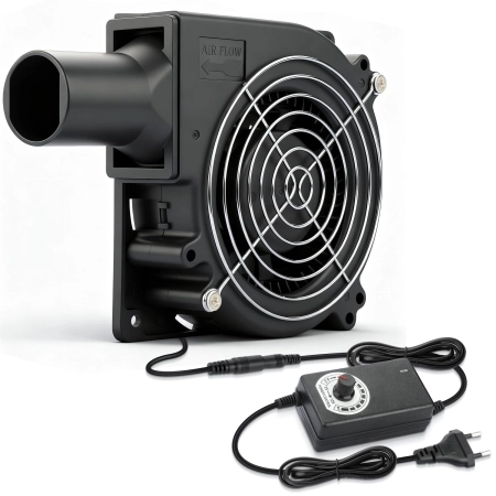 Wentylator Wathai 230V 120mm turbina z regulatorem do pieca i grilla