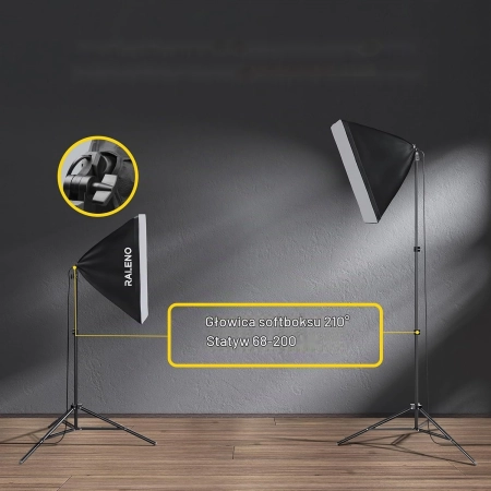 RALENO PS70 ZESTAW OŚWIETLENIOWY SOFTBOX 2SZT. 50W