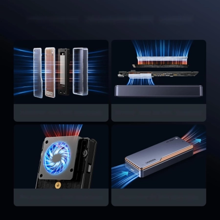Obudowa SSD Ugreen M.2 NVMe Thunderbolt 5 80 GB/s aktywne chłodzenie