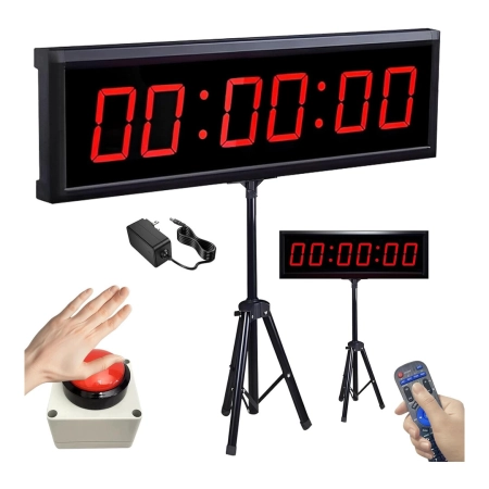 Timer cyfrowy Mocoli Czarno-czerwony LED z pilotem