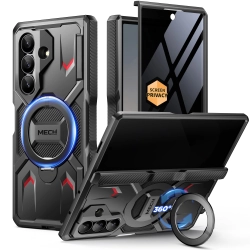 Etui TONGATE Galaxy Z Fold 7 Szary magnetyczny stojak 360 stopni MagSafe
