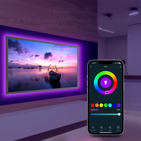 Podświetlenie AVATTO HDMI 2.0 Sync Box RGBIC LED 3,8 m Alexa Google 55-65