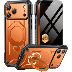 Etui Tongate iPhone 17 Pro pomarańczowy magnetyczny stojak 360 Etui Tongate iPhone 17 Pro pomarańczowy magnetyczny stojak 360
