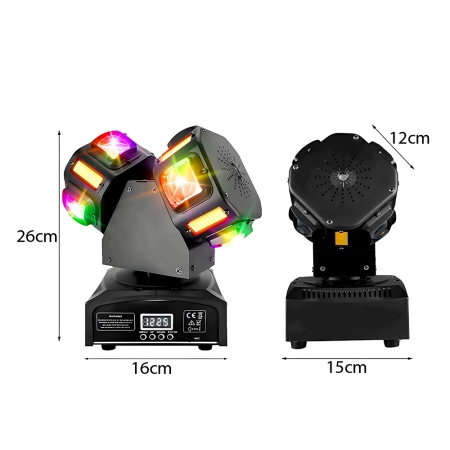 Światło dyskotekowe imprezowe LED RGB projektor DJ sterowany muzyką DMX512