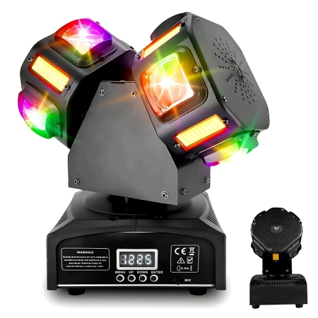 Światło dyskotekowe imprezowe LED RGB projektor DJ sterowany muzyką DMX512