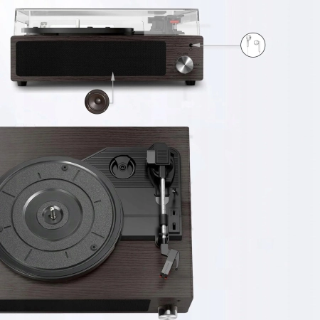 GRAMOFON WINYLOWY FYDEE A6 GŁOŚNIK BLUETOOTH AUX VINTAGE RCA OUT RETRO RTV