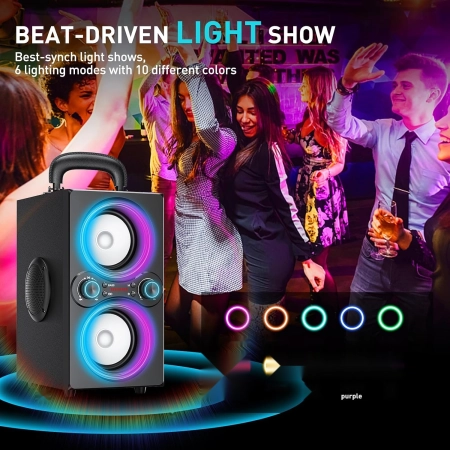 Głośnik przenośny TPBeat Bluetooth TPBEAT czarny 80 W