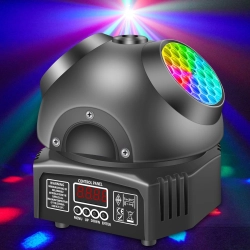 Światło dyskotekowe CR2032 LED RGB DJ sterowane muzyką DMX efekt